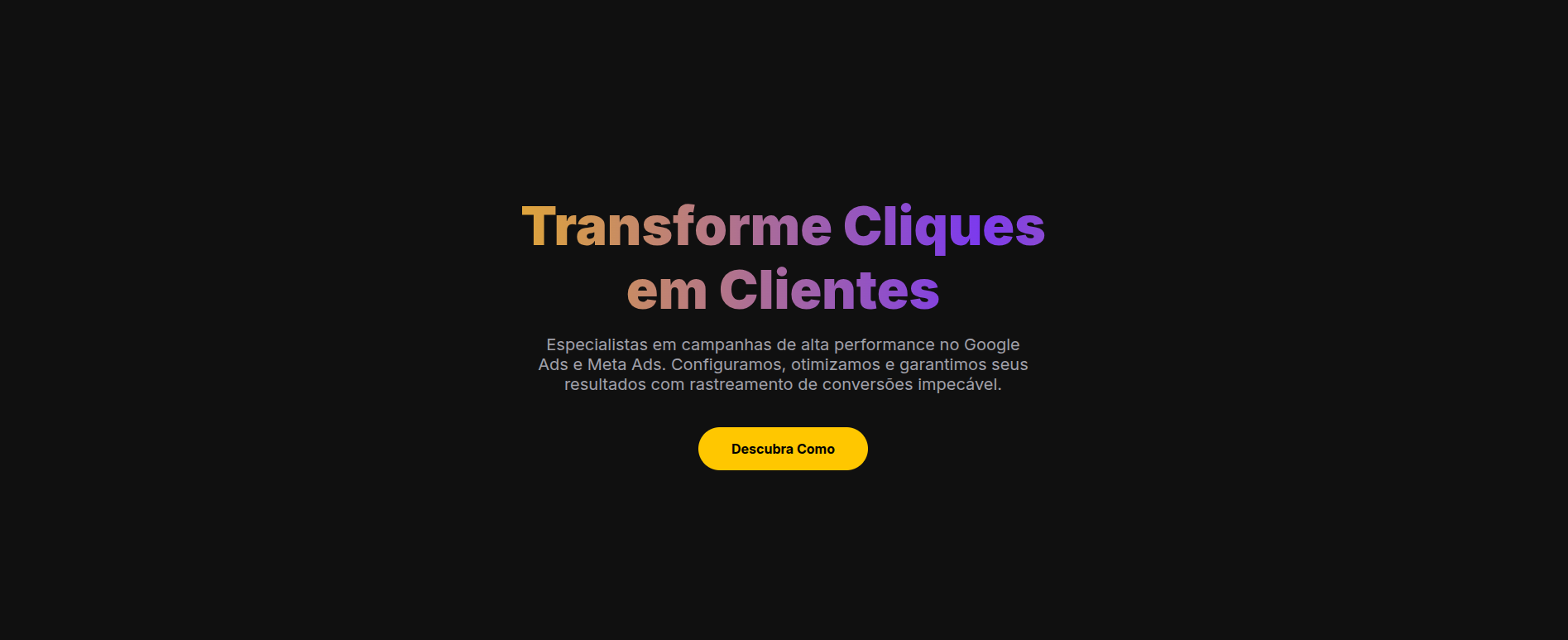 Exemplo de Landing Page moderna